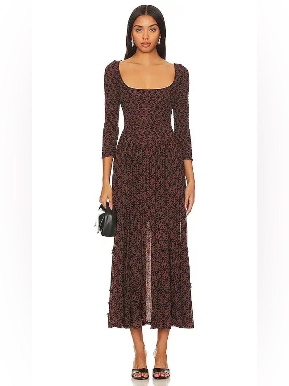 FREE PEOPLE | Its Fate Midi in Brown Combo, M